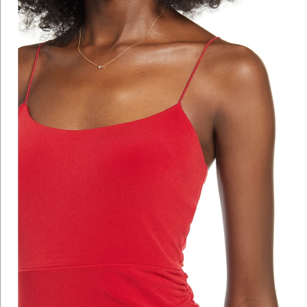 💋Leith Spaghetti Strap Ruched Dress - Picture 2 of 6